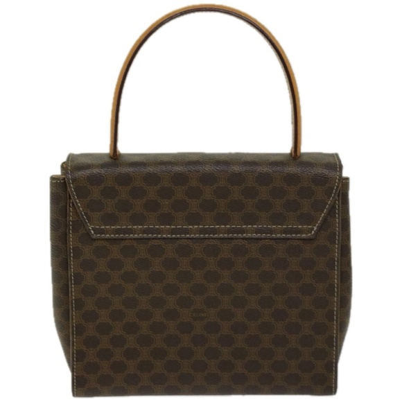 CELINE Macadam Canvas Hand Bag PVC 2way Brown Auth 66450 - Picture 2 of 16